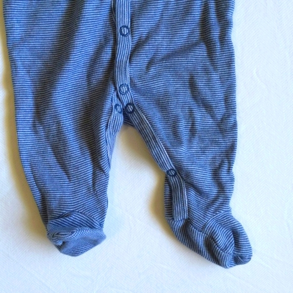 george organic cotton bunny pocket snap footie sleeper pajamas 0-3 months - Picture 3 of 5